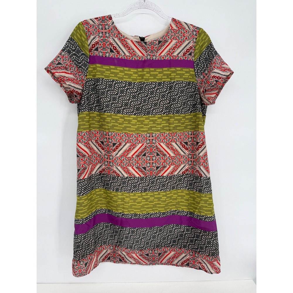 MADE for impulse Fashion Week Women Mixed Print Geometric Shift Dress Sz L